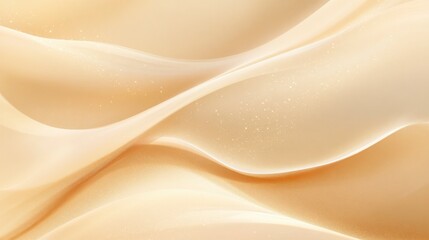 Obraz premium Golden Sand Dune Abstract Background, Smooth Curves, Soft Light