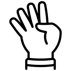 Obraz premium Hands Up Gesture Icon