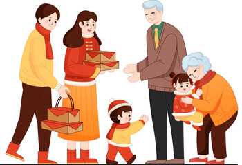family celebrate