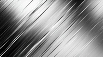 Obraz premium Abstract silver diagonal lines; brushed metal texture. Ideal for backgrounds, tech designs, and modern presentations.