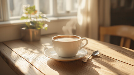 Fototapeta premium cup of coffee on the table
