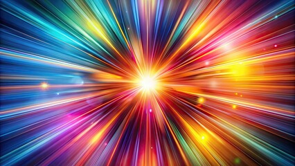 Obraz premium Colorful radial motion blurred light rays abstract background, colorful, radial, motion, blurred, light rays, abstract