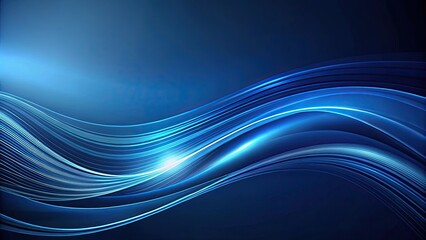 Obraz premium Dark blue abstract background with flowing lines and gradients, dark blue, abstract, background, flowing, lines, gradients