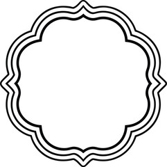 Border Frame Flat Line Art Vector Illustrations - Minimalist Decorative Designs