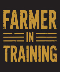 Farmer in Training - Distressed Text Farming T-Shirt