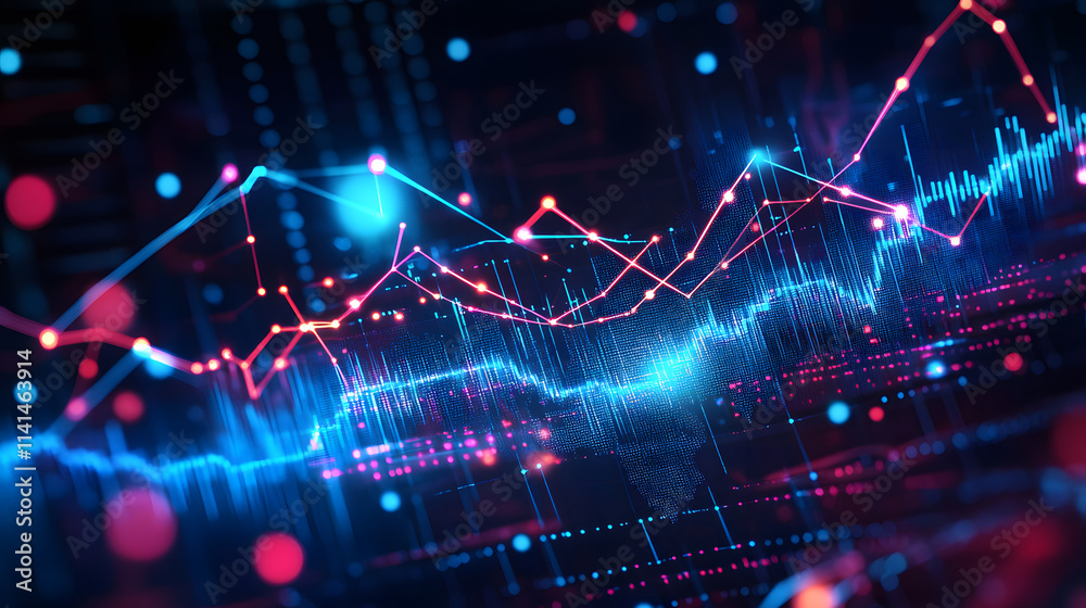 Poster dynamic data visualization trends digital realm infographic high-tech environment data-driven perspe