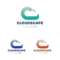 Cloudscape Solution logo design. suitable for business presentations, website headers, marketing materials, and social media posts. EPS Layered Vector File