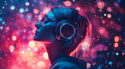 Energetic audience at live concert. Fans raise hands, enjoy music at festival. Stage lights illuminate excited crowd. Event in full swing with vibrant energy, community vibe.
