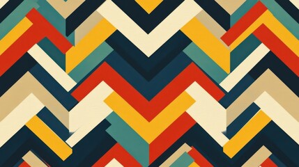 Vector Design of Chevron and Zigzag Patterns in a Square Layout
