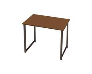 wooden table isolated on white