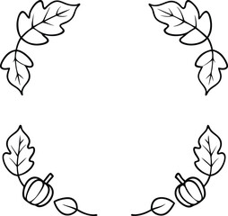 Border Frame Flat Line Art Vector Illustrations - Minimalist Decorative Designs