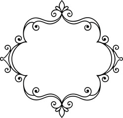 Border Frame Flat Line Art Vector Illustrations - Minimalist Decorative Designs