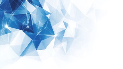 Obraz premium Abstract blue geometric pattern with triangular shapes and gradients.
