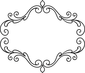 Border Frame Flat Line Art Vector Illustrations - Minimalist Decorative Designs