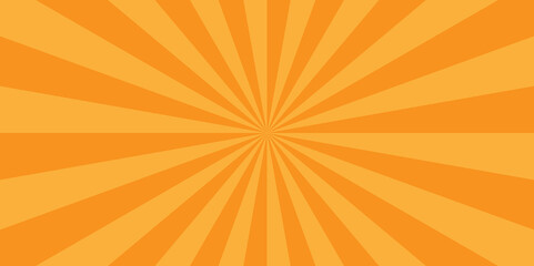 Abstract vector orange geometric Seamless grunge vintage sun ray Vintage sunbeam backdrop, boom, comic. Cartoon pop art template summer banner background.	
