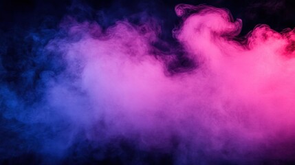 Swirling smoke dances gracefully against a deep purple background, creating an intriguing and colorful atmosphere that captivates the eye