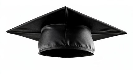 graduation hat on white background. black graduation hat on white background