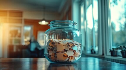 brighten your space: random acts of kindness jar - a heartwarming poster idea for your home or office with sunlit inspiration