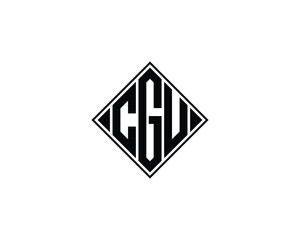 CGU logo design vector template. CGU
