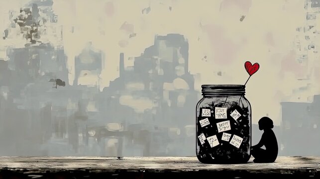 brighten your space: random acts of kindness jar - a heartwarming poster idea for your home or office with sunlit inspiration