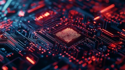 Obraz premium Abstract technology background. Cyber security concept. Fingerprint scanning on circuit board vector illustration.