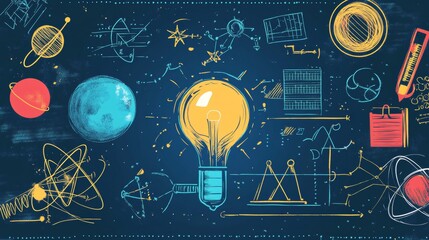 STEAM vector flat illustration - science, technology, engineering, art, and math. Design of the school education concept. Steam characters isolated on a white background.