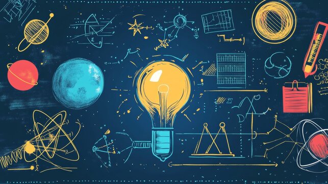 STEAM vector flat illustration - science, technology, engineering, art, and math. Design of the school education concept. Steam characters isolated on a white background.