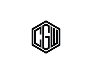 CGW logo design vector template. CGW