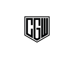 CGW logo design vector template. CGW