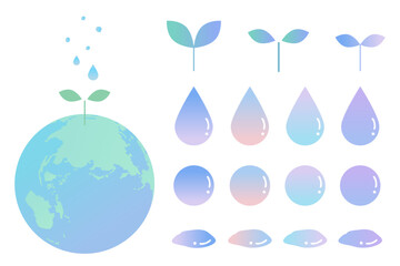 エコロジーイメージのイラストセット