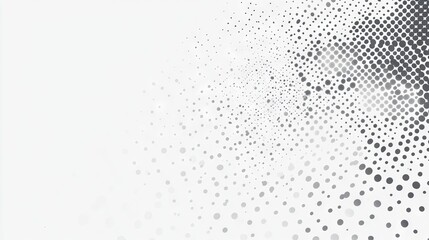 Halftone white and grey dotted abstract vector background for business concepts &ndash; minimalist gradient dot pattern on isolated white backdrop for modern design and digital graphics