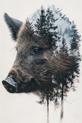  Wild Boar With Artistic