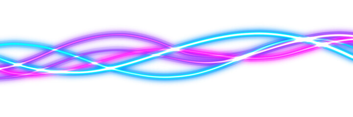 Naklejka premium bright multicolor neon line overlays