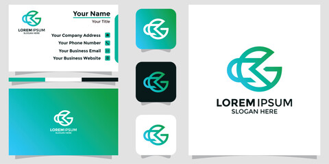 technology letter S design logo and branding card