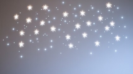 A whimsical display of sparkling stars against a soft gradient background, creating a magical and enchanting atmosphere.