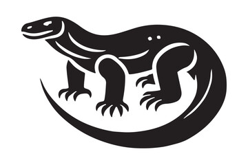 Komodo Dragon Silhouette for Logo Design