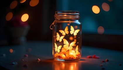 candles in the glass
