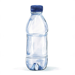 Naklejka premium transparent plastic water bottle in minimal style design
