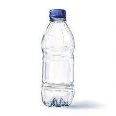 Fototapeta premium transparent plastic water bottle in minimal style, perfect for hydration