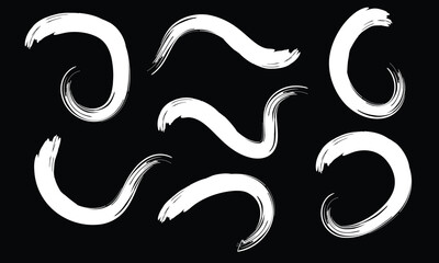 Multi colored squiggles with circles seamless pattern. Brush drawn bold curved lines, waves and swirls. Abstract geometric colorful background with organic bold lines. Childish doodles and scribbles.