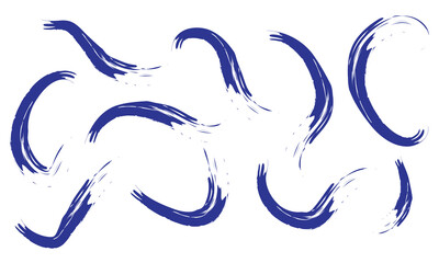 Multi colored squiggles with circles seamless pattern. Brush drawn bold curved lines, waves and swirls. Abstract geometric colorful background with organic bold lines. Childish doodles and scribbles.