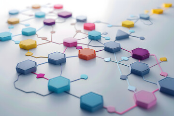 Illustrative Business Flowchart Displaying Sequential Process Steps, Tasks and Decision Points for Effective Project Management