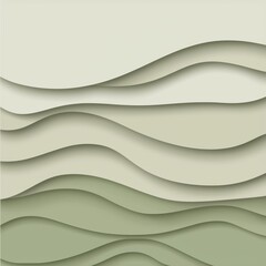 Obraz premium Light green background with minimalist waves illustration