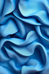 Fototapeta premium A close up shot of a blue fabric with folds