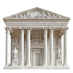 Obraz premium Intricate Roman palace with classical architecture and detailed columns