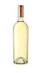white wine bottle isolated
