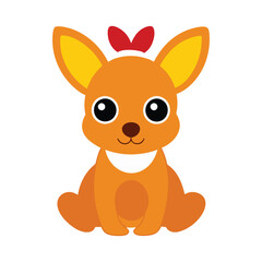 Cute baby kangaroo with Christmas dress vector illustration.