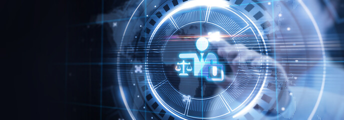 Business, Technology, Internet and network concept. Labor law, Lawyer, Attorney at law, Legal advice concept on virtual screen.
