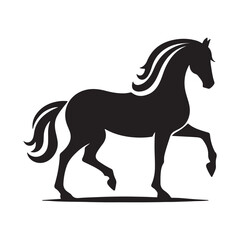 Horse logo silhouette vector art illustration.