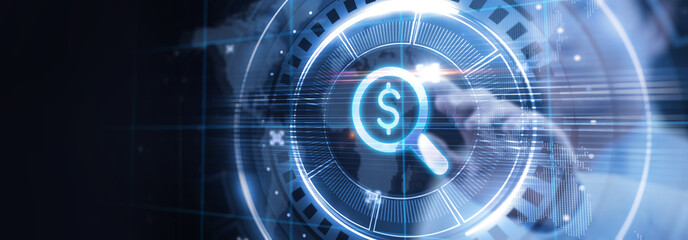 Business, Technology, Internet and network concept. Financial Graph. Stock Market chart. Forex Investment.